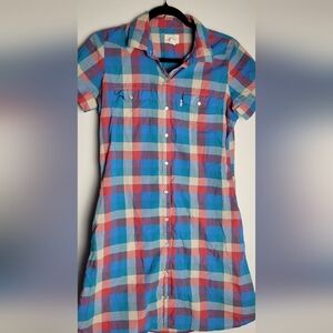 Vintage Levis Shirt Dress With The Pearl Snaps